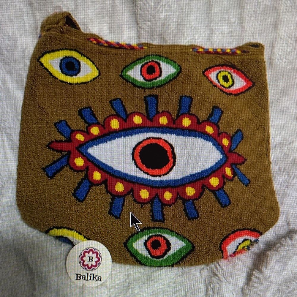 Wayuu Multicolor Eye Pattern Bag